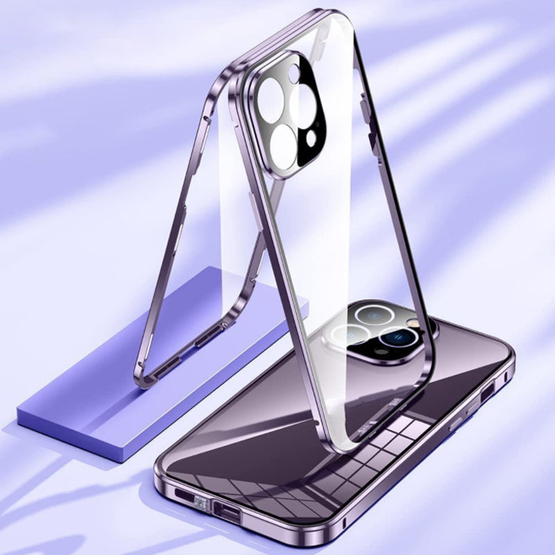 Coque de protection en verre double face pour iPhone