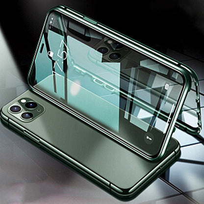 Coque de protection en verre double face pour iPhone