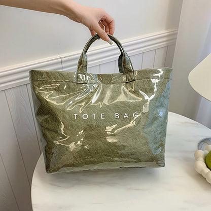 🥰 50 % de réduction Vente du Nouvel An 🎀 Sac fourre-tout rétro avec imprimé lettres pour femmes