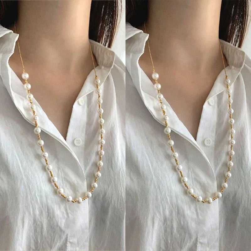 📿Collier de perles élégant et réglable avec cordon de serrage