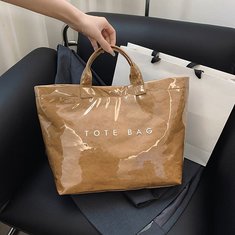 🥰 50 % de réduction Vente du Nouvel An 🎀 Sac fourre-tout rétro avec imprimé lettres pour femmes