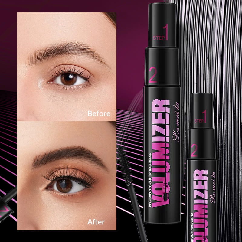 Mascara à double usage pour cils longs et épais