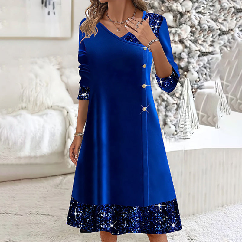 🎄Réduction de Noël 50%👗Arany velours robes automne/hiver pour femmes