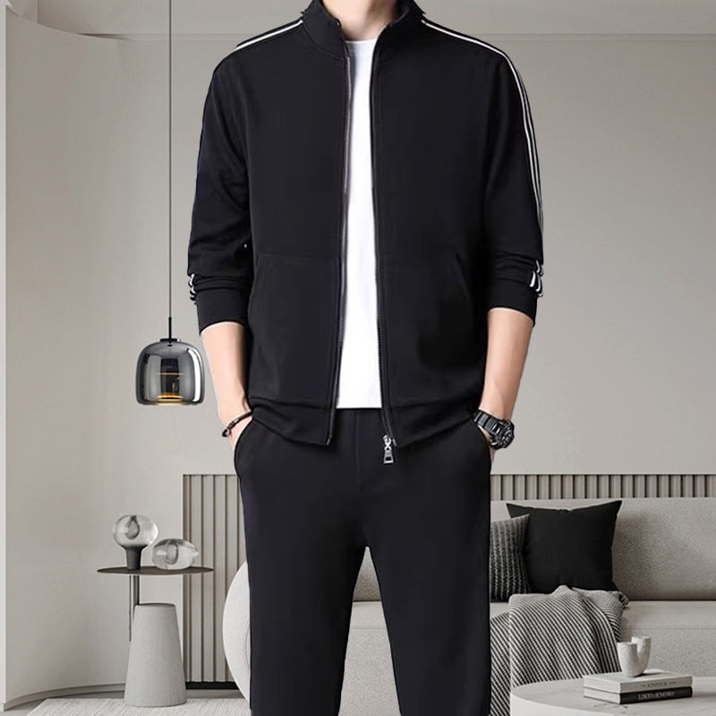 Ensemble sweat-shirt et pantalon zippé tendance pour homme