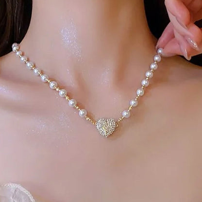 ✨Nouveauté✨Collier de perles en forme de cœur magnétique