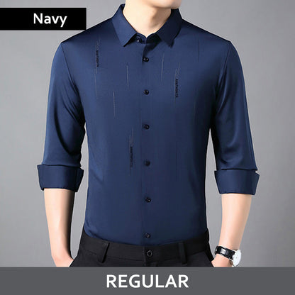 Chemise Élégante et Épaissie avec Col à Revers sans Couture pour Hommes