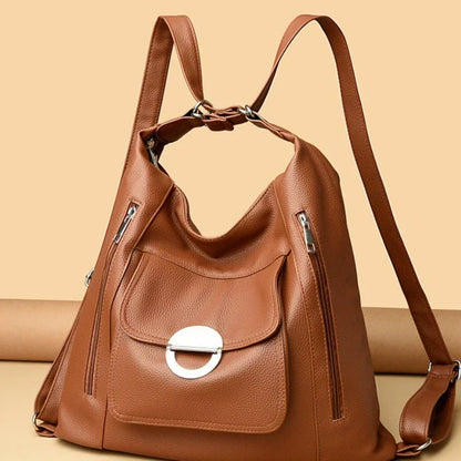 Sac convertible élégant en cuir PU pour femme avec plusieurs poches