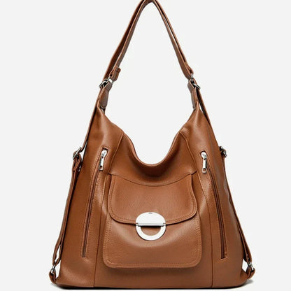 Sac convertible élégant en cuir PU pour femme avec plusieurs poches